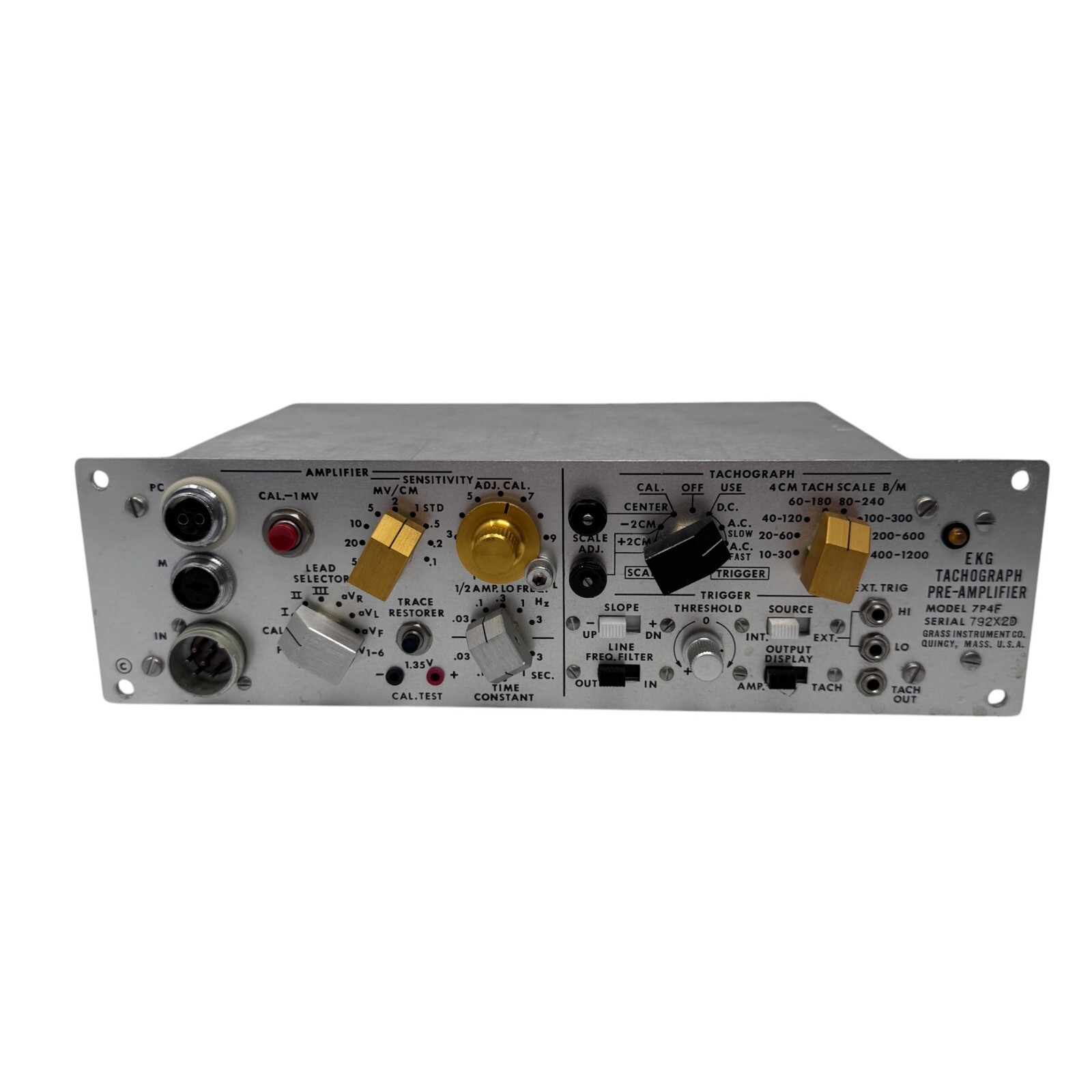Grass 7P4F EKG Tachograph Pre-Amplifier – Grass Instruments USA