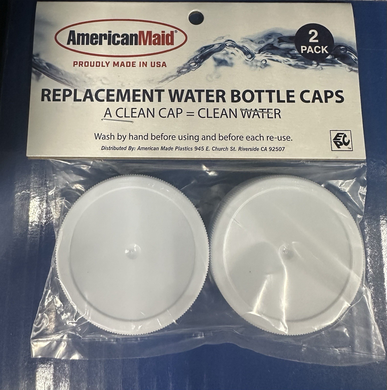 American Maid Replacement Water Bottle Caps 2 Pack 53mm for 3 or 5 gallon jugs