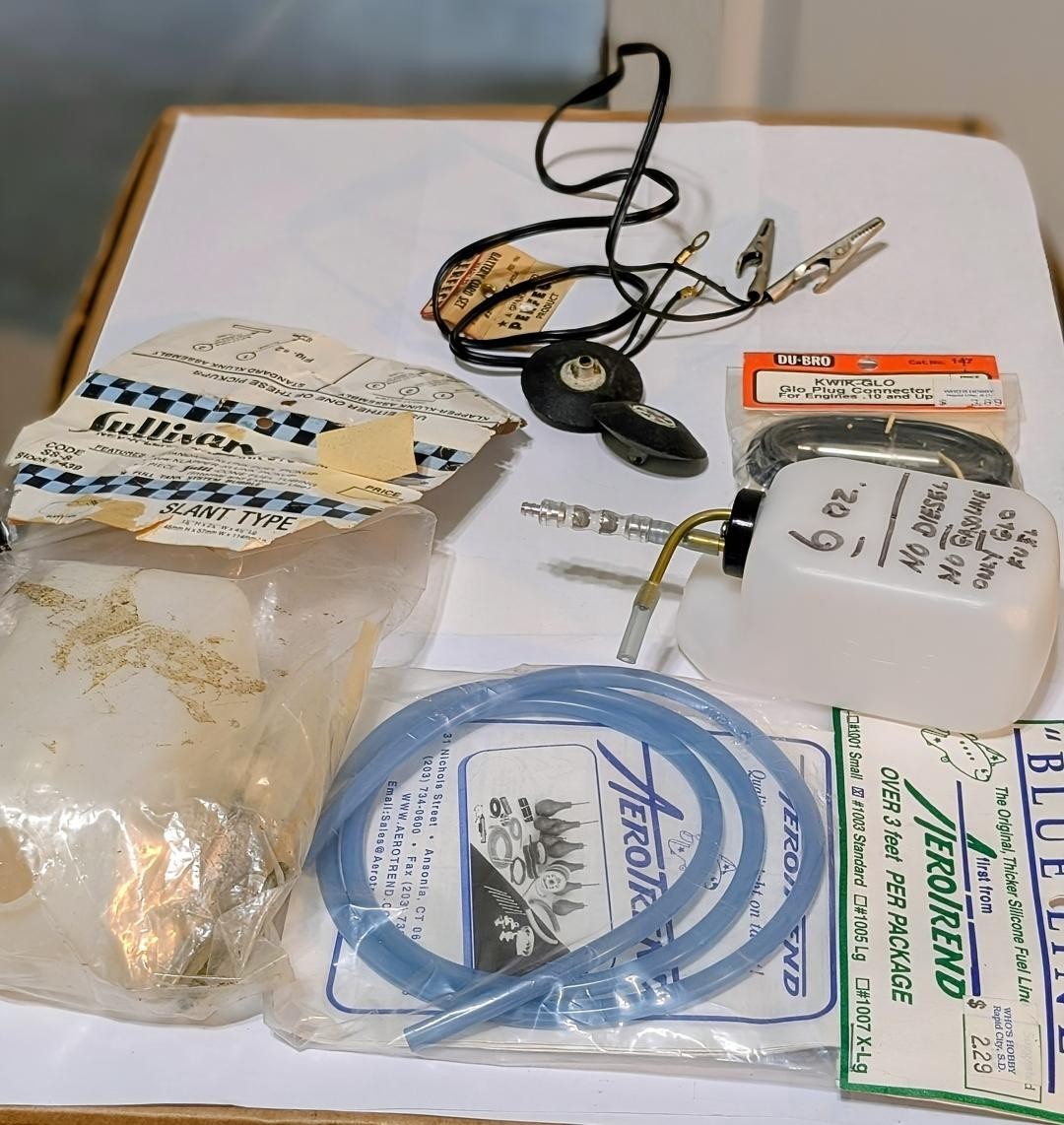 Sullivan Nev-R-Leak Fuel Tank, Dubro Kwik-Glp Clip, Chicken Stick, Plus Others