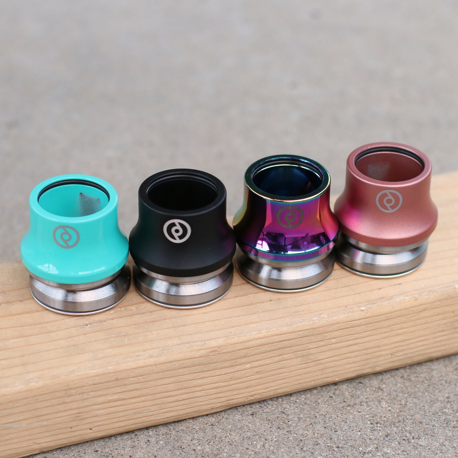 PRIMO BMX STEVIE CHURCHILL INTEGRATED BICYCLE HEADSET BLACK OIL SLICK TEAL ROSE