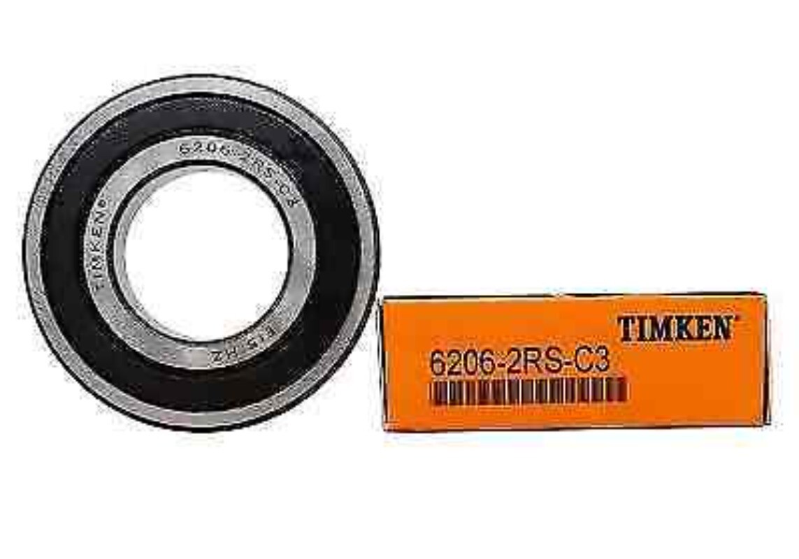 (2PACK) TIMKEN 6206 2RS C3 DEEP GROOVE BALL BEARING RUBBER SEALED 30x62x16mm