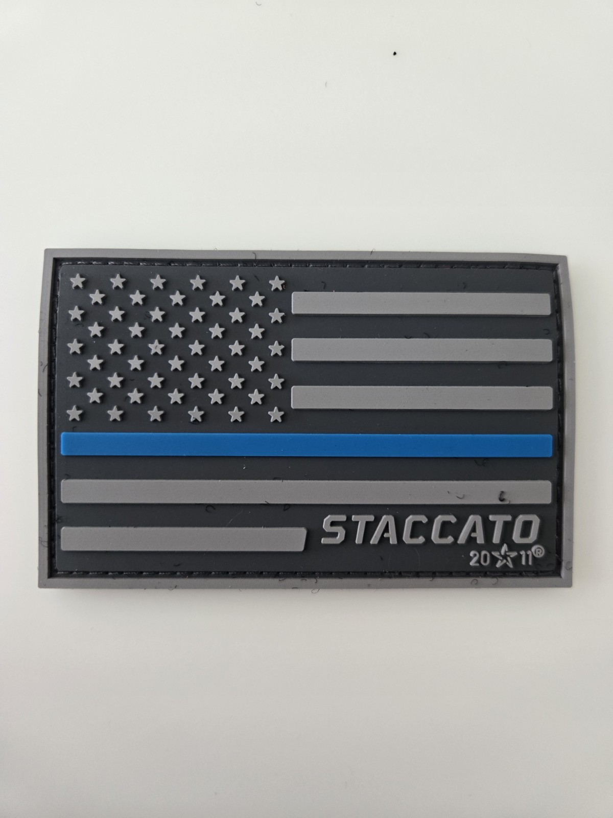 Staccato Thin Blue Line Flag PVC patch