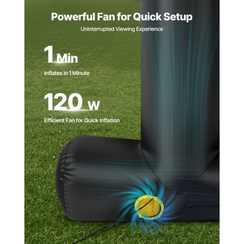 15FT Inflatable Movie Screen Inflatable Projector Screen with Portable
