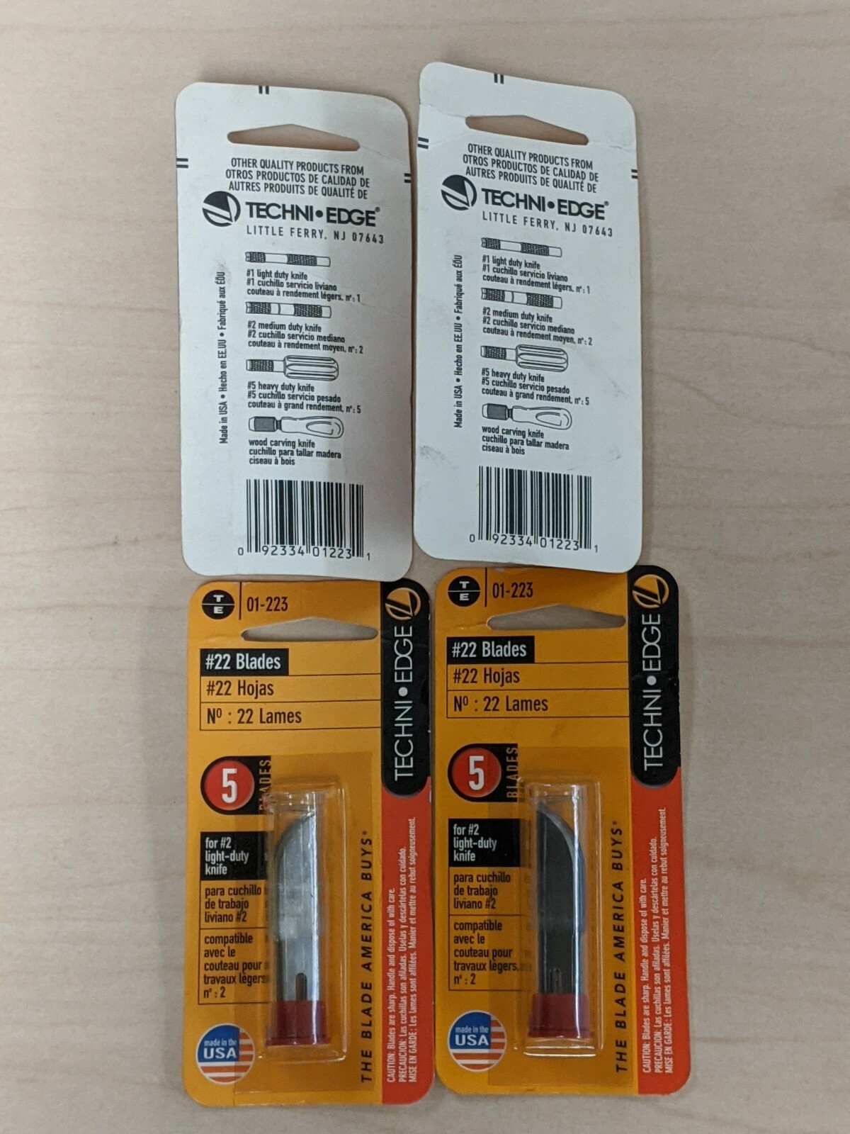 Techni Edge TE-01-223 Hobby Blades #22 ** PACK OF 5 BLADES **