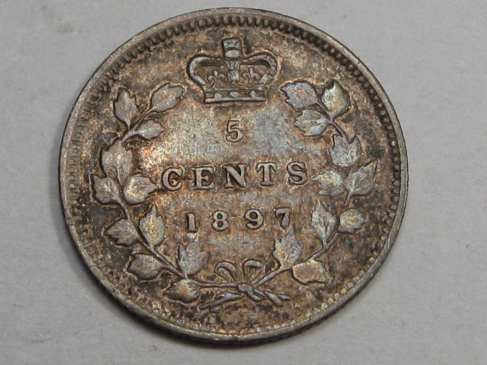 F/VF 1897 Five Cent 5¢ CANADA. #38