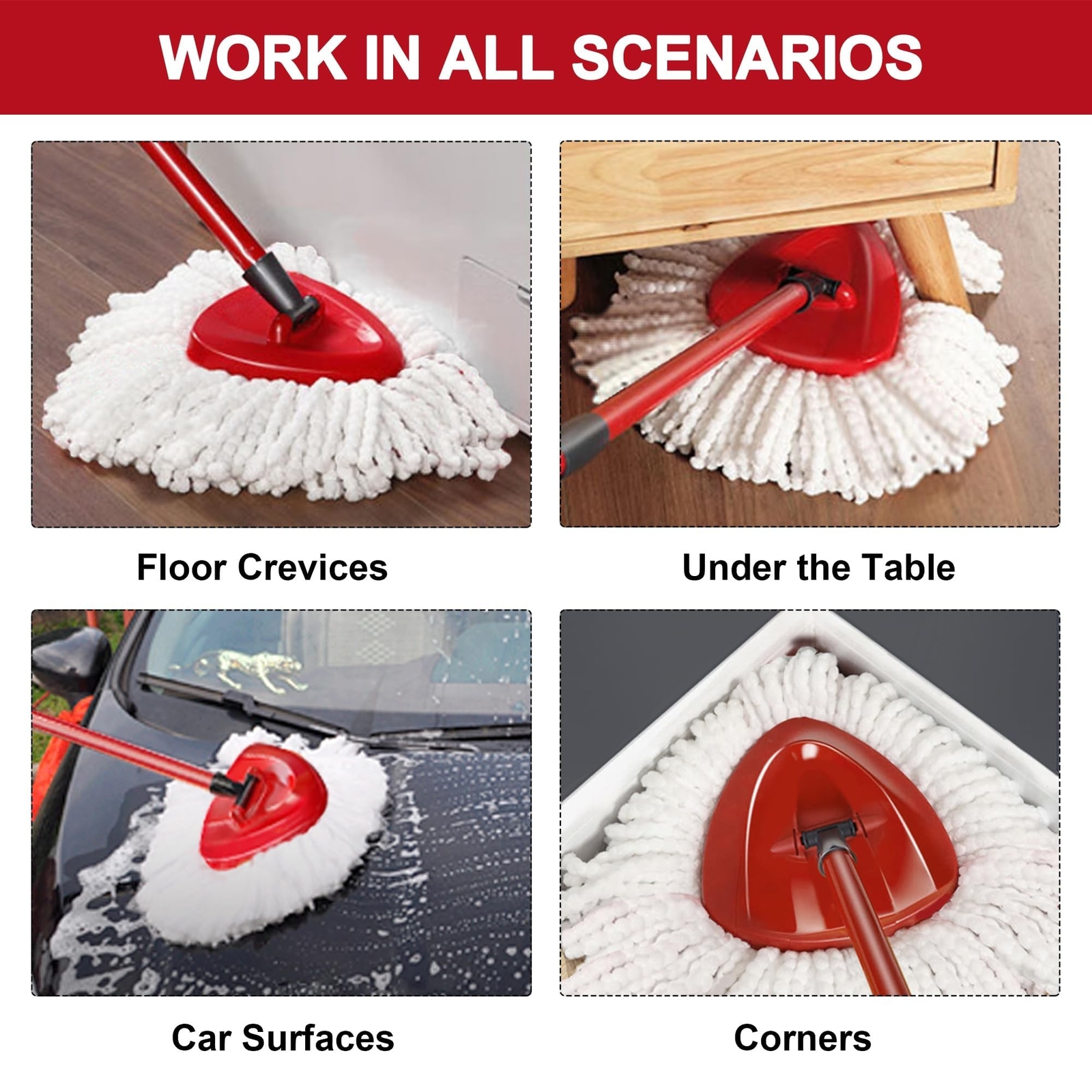 Mop Heads Replacement for O-Ceda Easy Wrin Spin Mop, Microfiber Spin Mop Refi...