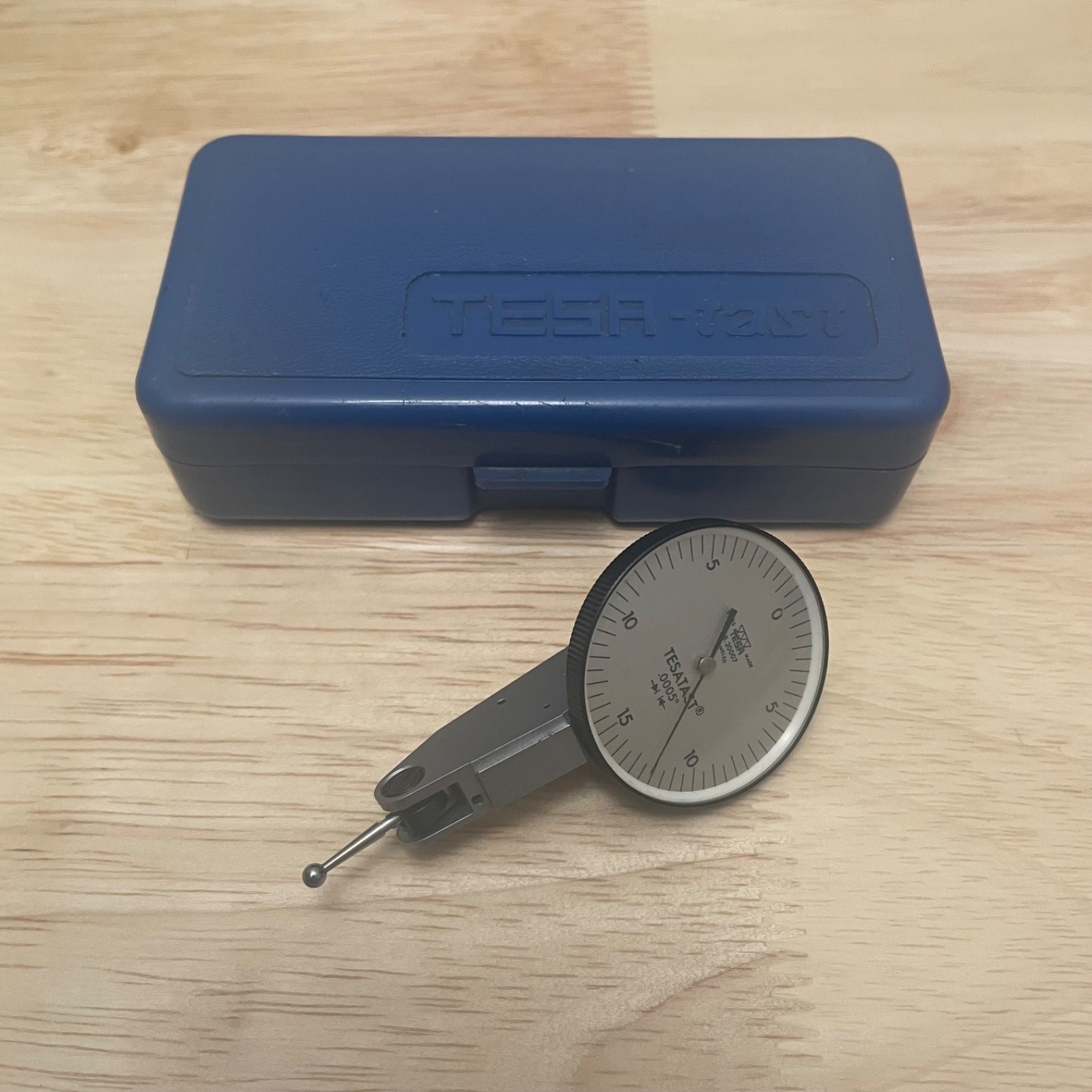 Tesa 18.20007 TesaTast Dial Test Indicator .0005" Swiss Made w/Case