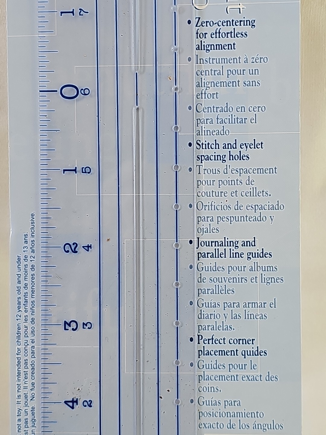 Zero Hero CR-12 Plastic Ruler 12"-Zero Centering Clear 2004 Deja Views C-Thru