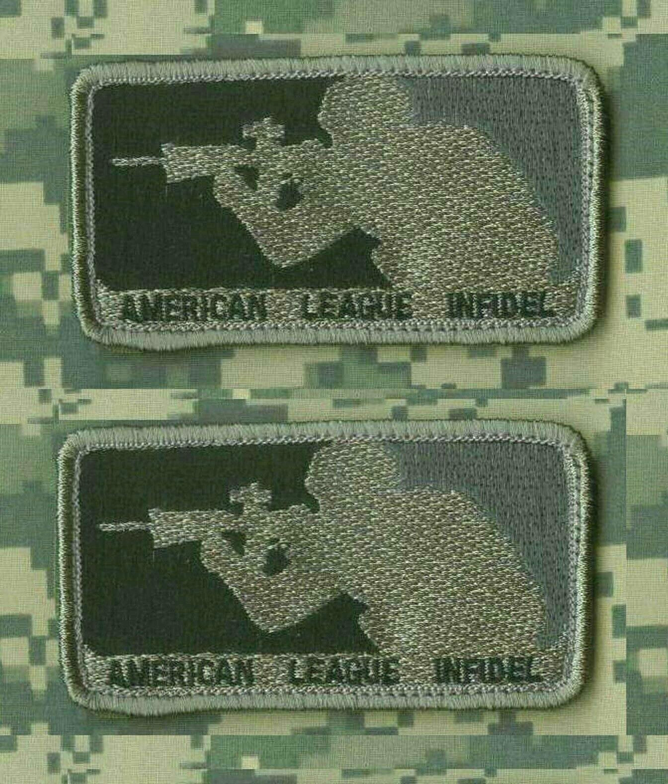 DAESH WHACKER GREEN BERET SFG RANGERS burdock OD 2-TAB: AMERICAN LEAGUE INFIDEL