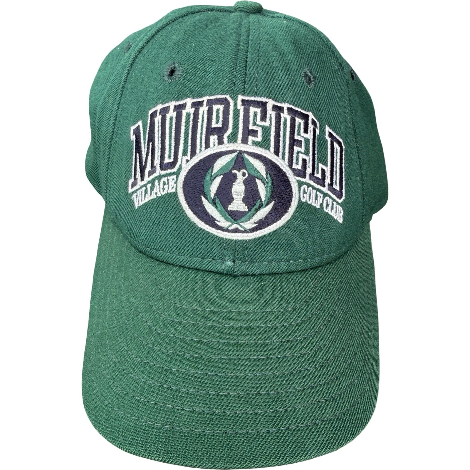 Muirfield Village Golf Club Hat Green Fitted Embroidered Golf Cap Mens Large