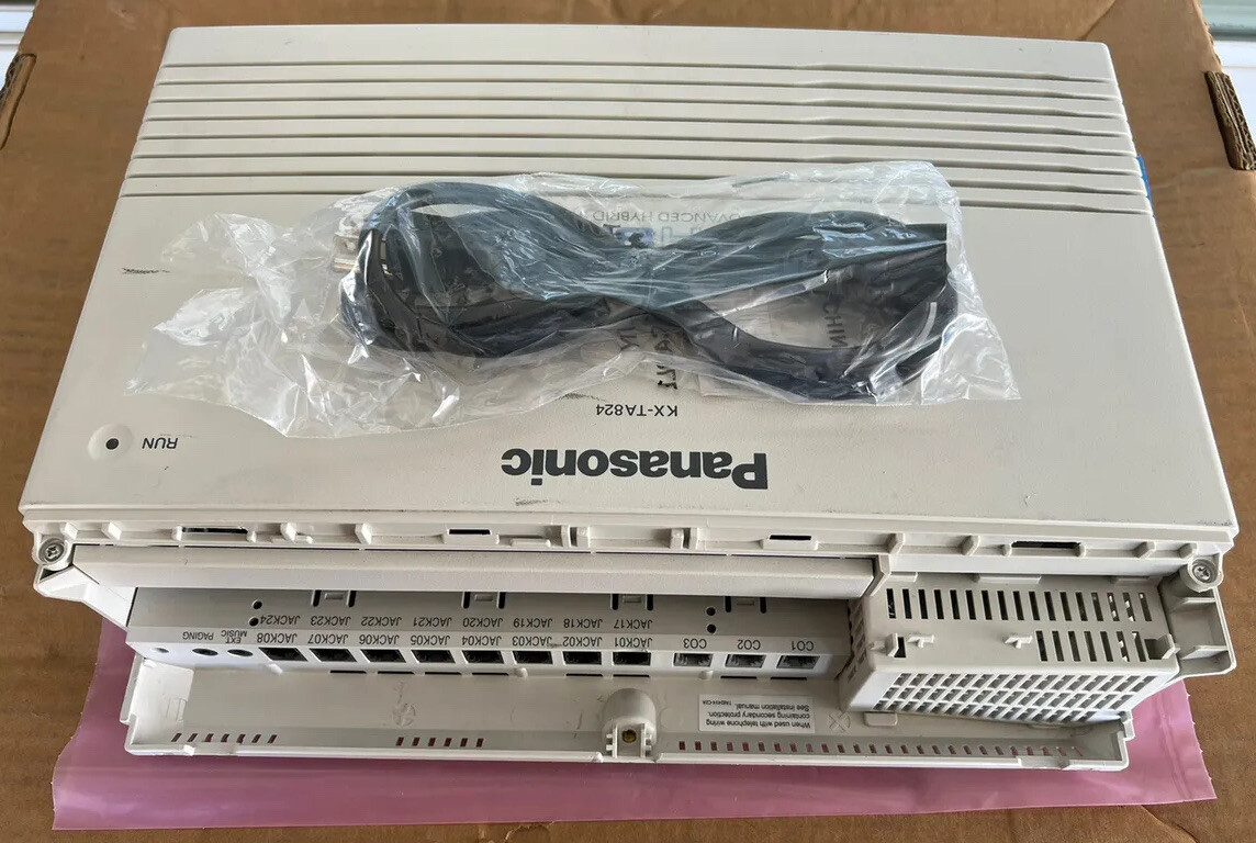 Panasonic KX-TA824 PBX KSU (3x8w/ Caller ID) missing front cover *Refurbished*