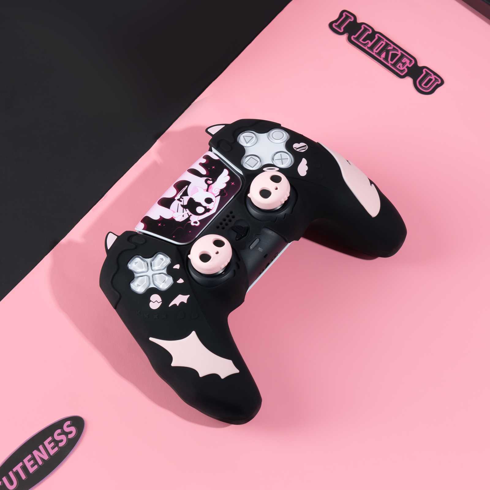 GeekShare Skull Protective Case Cover for PS5 Controller Silicone Shell Skin