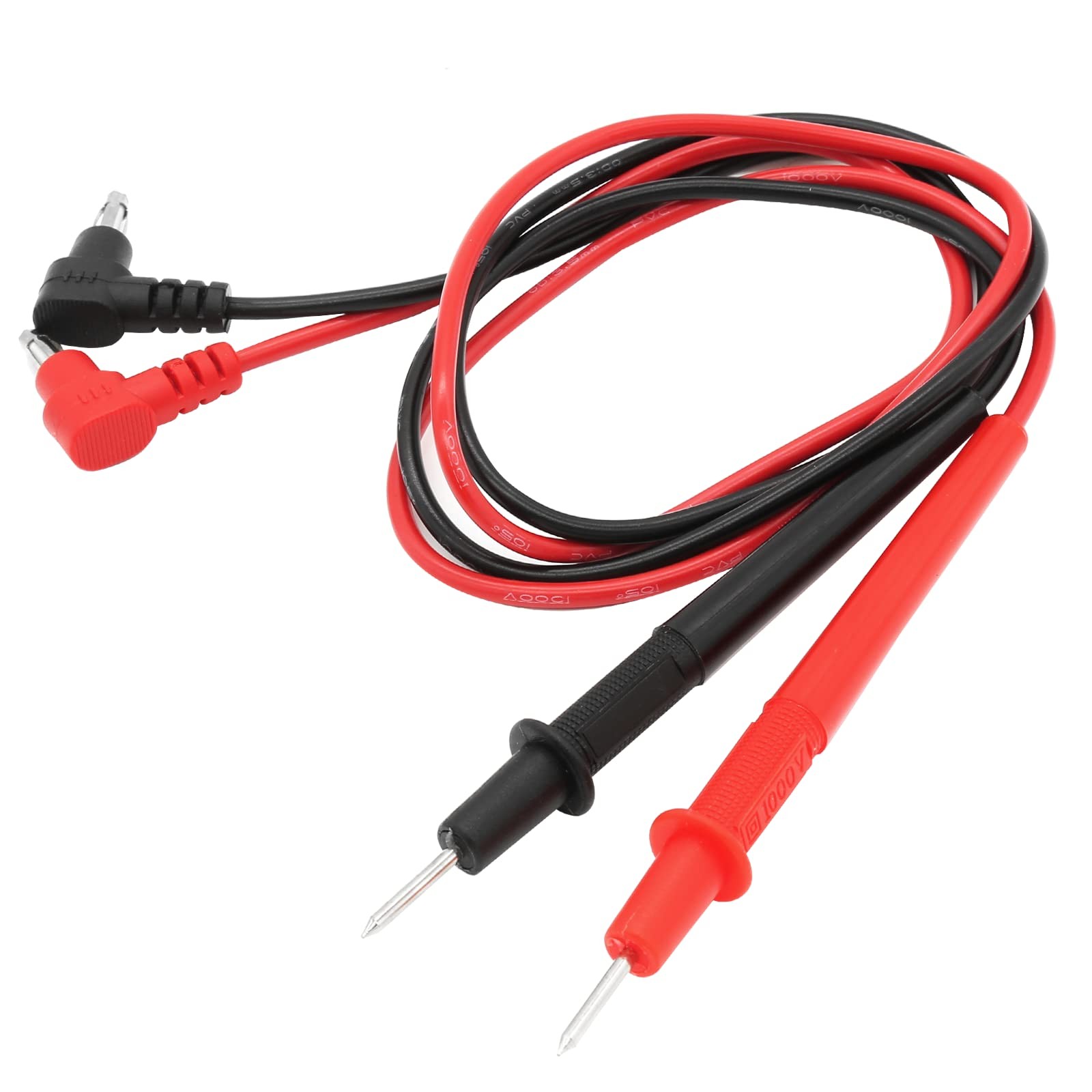 Waziaqoc 2 Pair Banana Plug Multimeter Probe Test Lead Cable, 1000V, Black