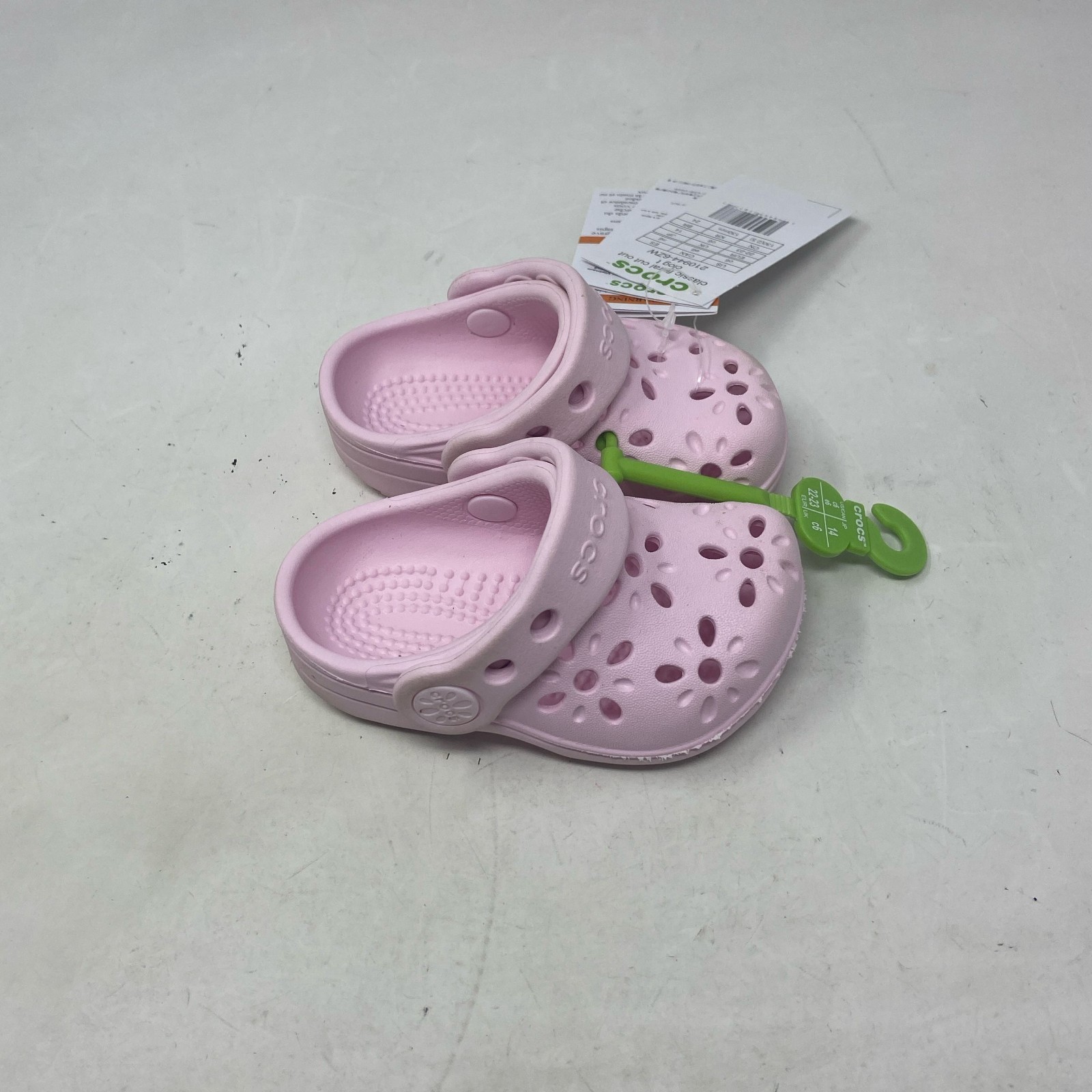 Crocs Classic Floral Cut-Out Clog T Pink Milk Toddler C4