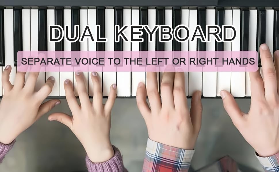 Beginner-Friendly 61-Key Electronic Piano with Lighted Keys & Recording Feature