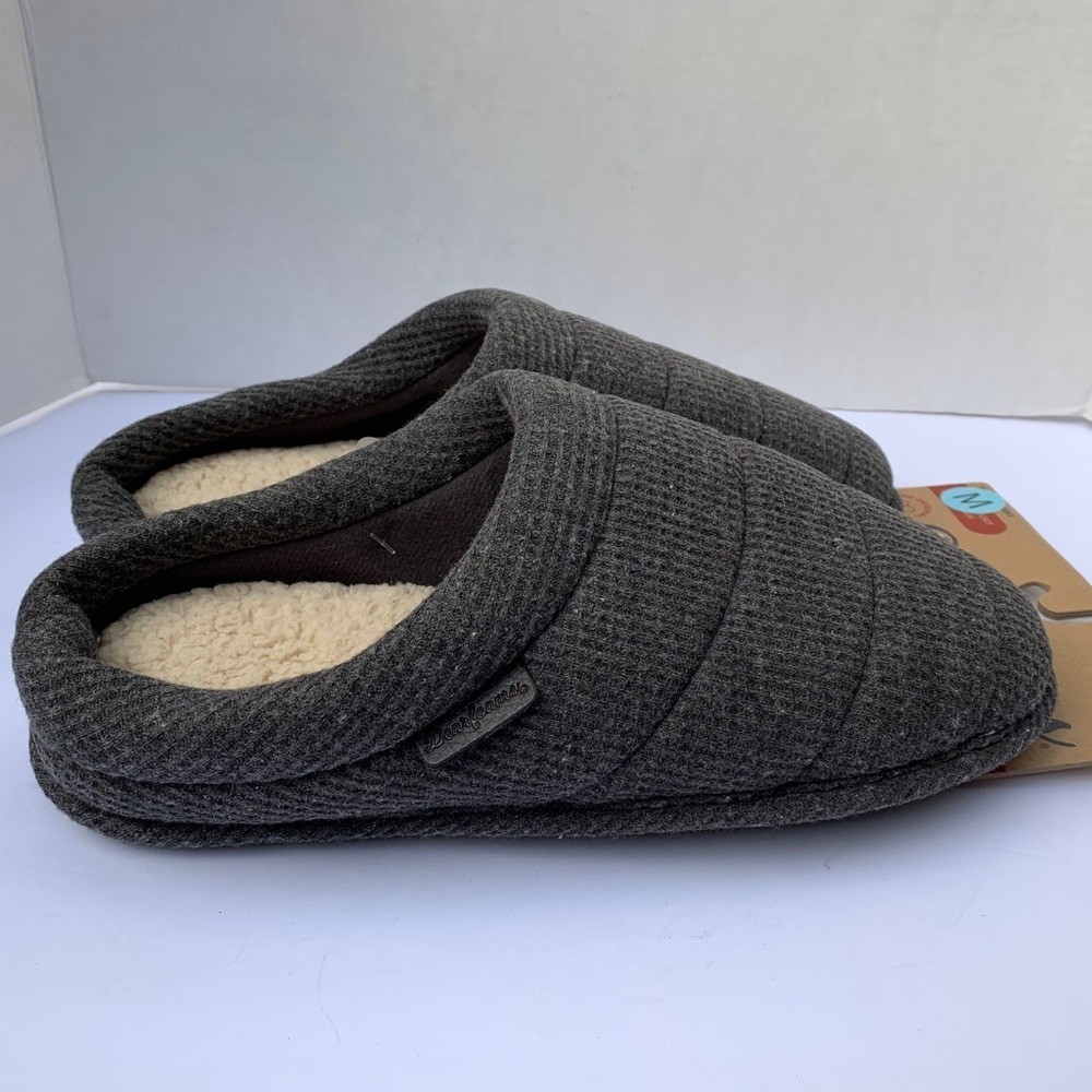 DEARFOAMS Men's Grey Slipper Size M (US 9-10)