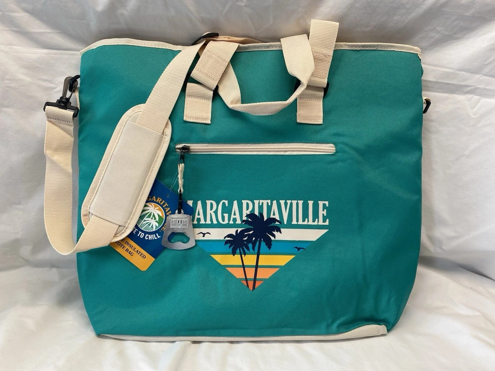 NWT Margaritaville XL Deluxe Insulated Tote Cooler Bag With Bottle Opener