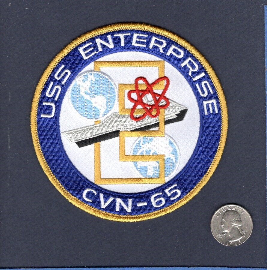 CVN-65 USS ENTERPRISE US NAVY Aircraft Carrier 4 1/2" Ship Squadron Cruise Patch