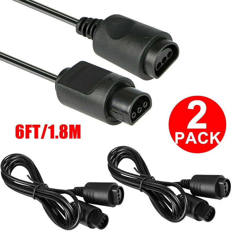 2PCS 6ft Extended Extension Cable for Nintendo 64 Controller N64 Game Console