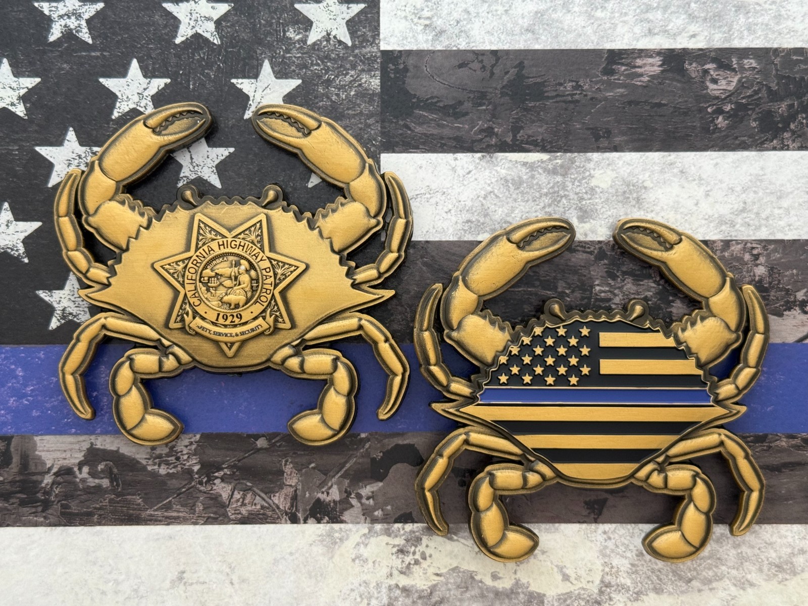 CHP Blue Line Crab Challenge Coin