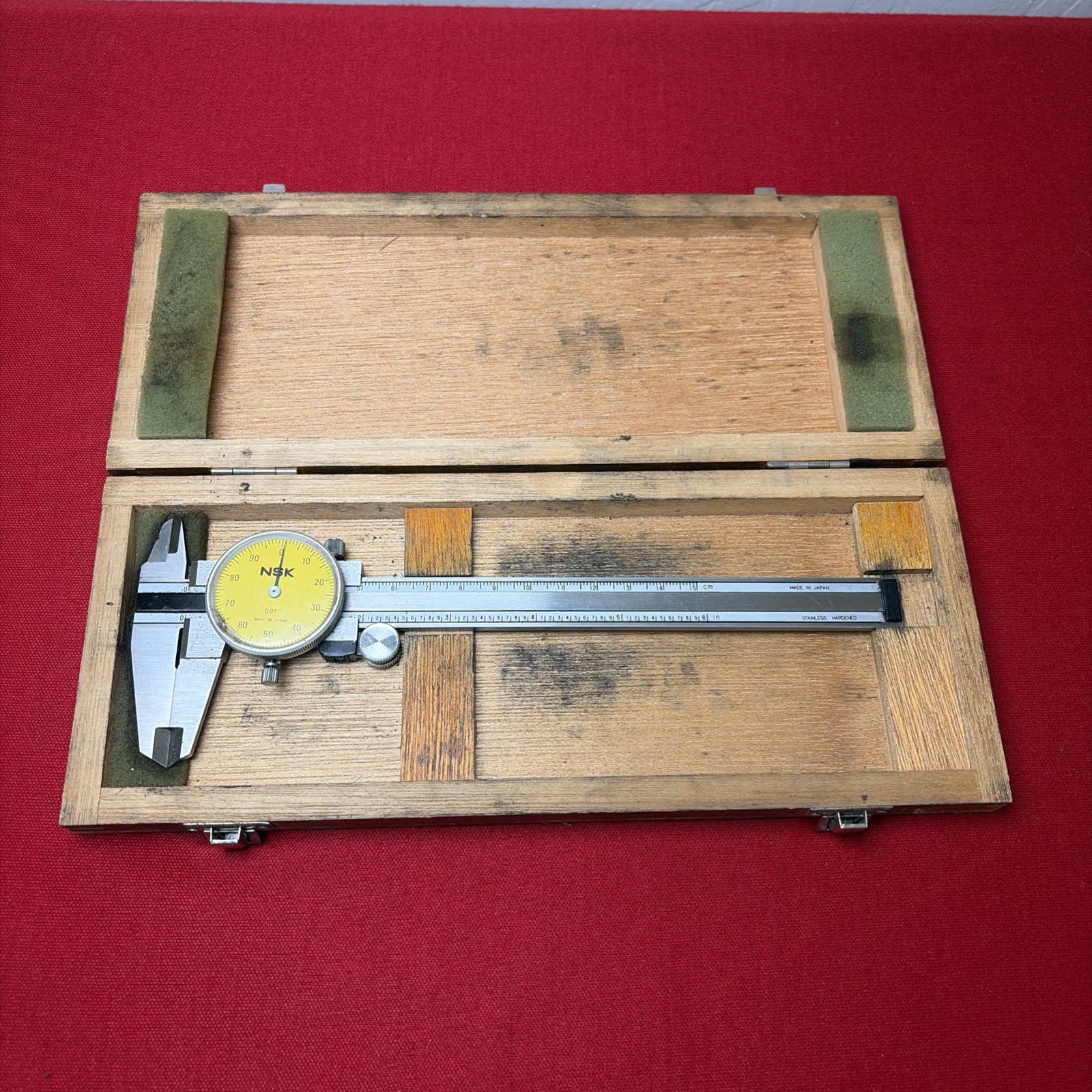 Micrometer NSK Dial Vernier Caliper 6” Original Box .001” Used 780-701 W Case