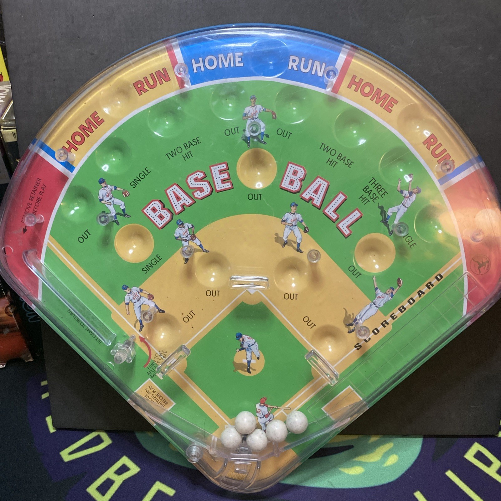 Vintage Play Ball Pinball Game From 2001 By Schylling Baseball Toys Homerun EUC