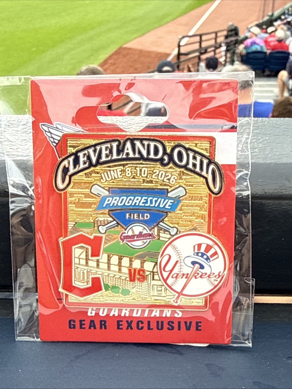 Cleveland Guardians vs. New York Yankees 2026 Progressive Field Series Lapel Pin
