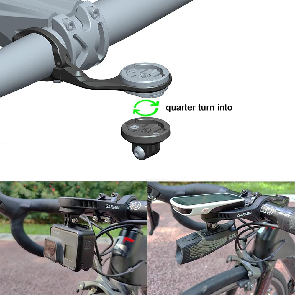 Outfront Mount For Garmin Edge Compatible With Camera Or Headlight Quick Release