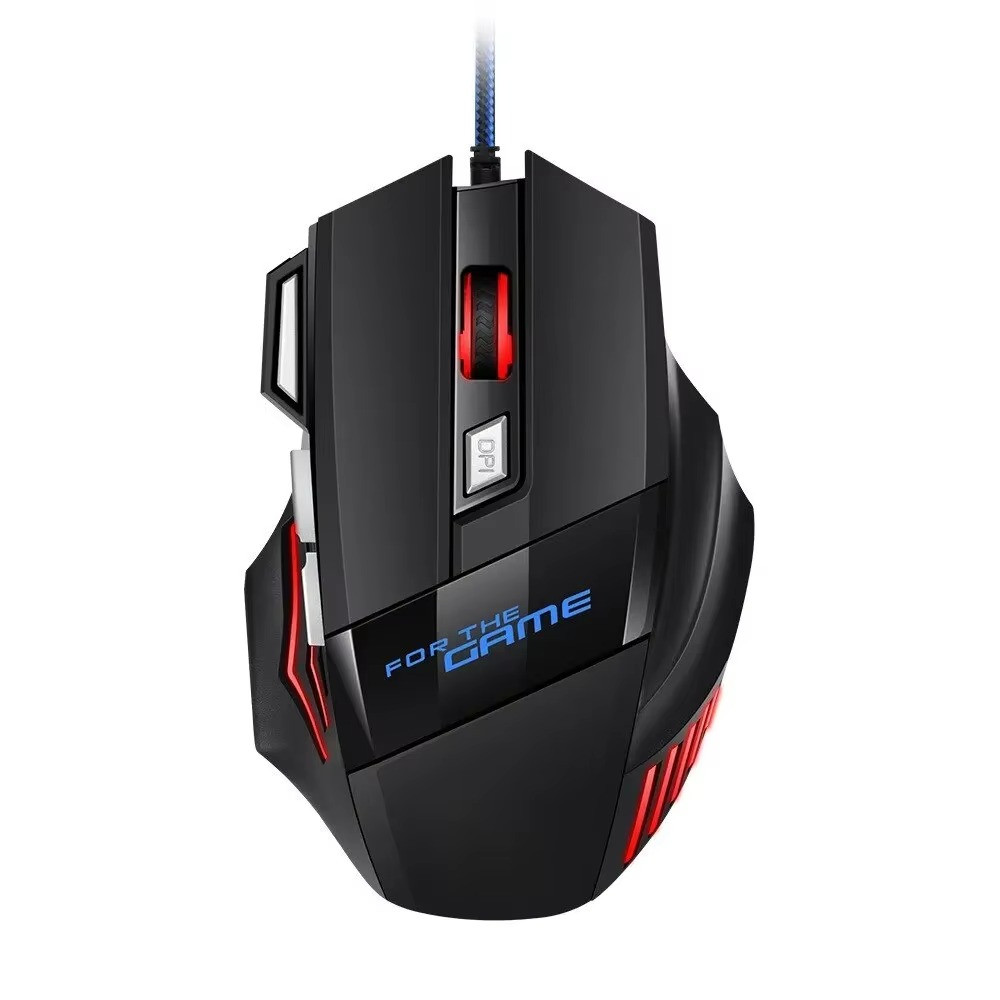 RGB Wired Gaming Mouse 7 Button 5500 DPI Ergonomic USB Optical Mouse for PC