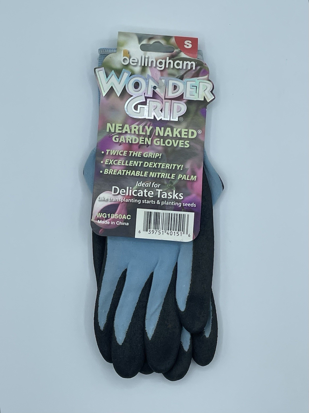 Garden Gloves Nearly Naked Bellingham Glove Wonder Grip WG1850AC Small Blue