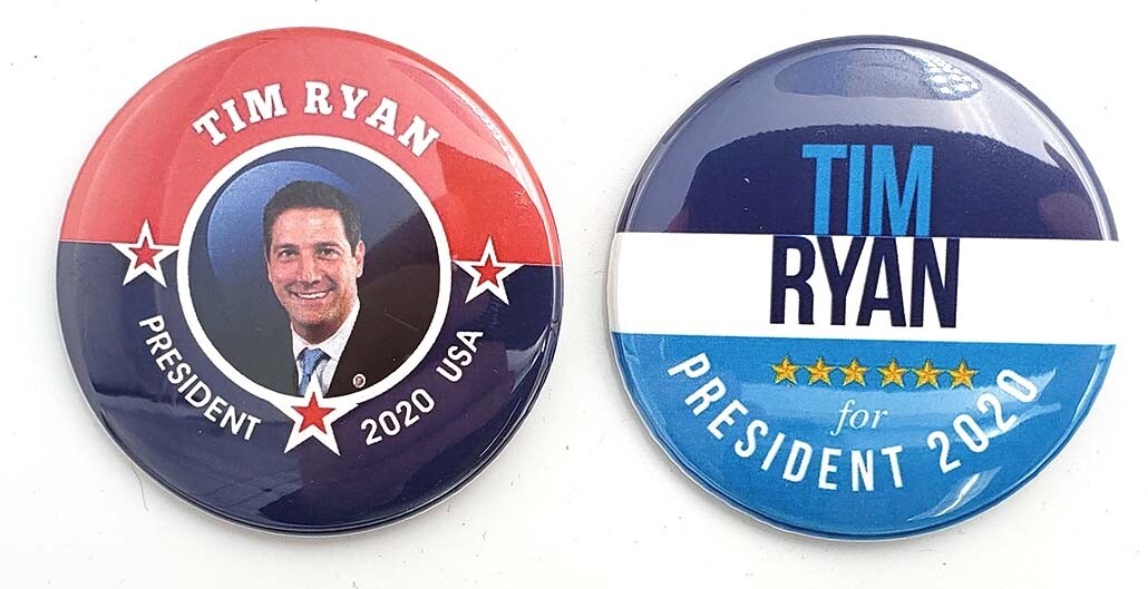 2020 Tim Ryan Democratic Campaign Buttons