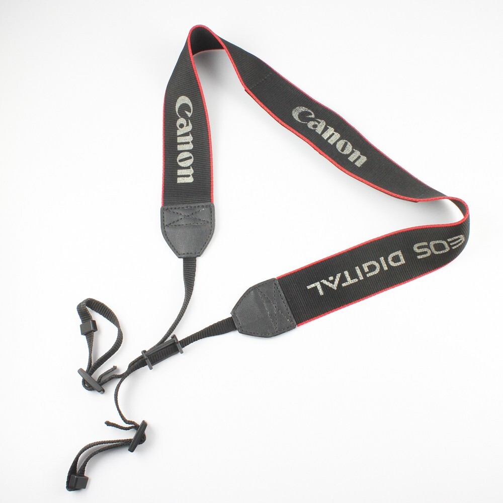 Canon EOS Digital Camera Strap - Red/Black/White Nylon 1.5"