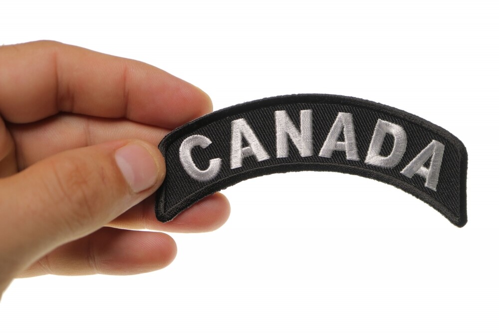 Patch, Small Rocker (Iron-On), Canada Country Patch, 4" x 1.75"