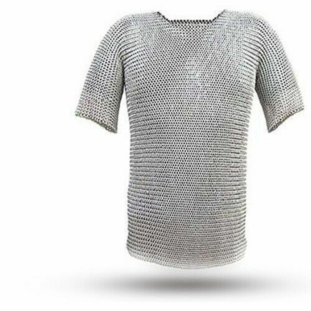 Butted Aluminium Chainmail Shirt Medieval Chainmail Haubergeon Armor Costume