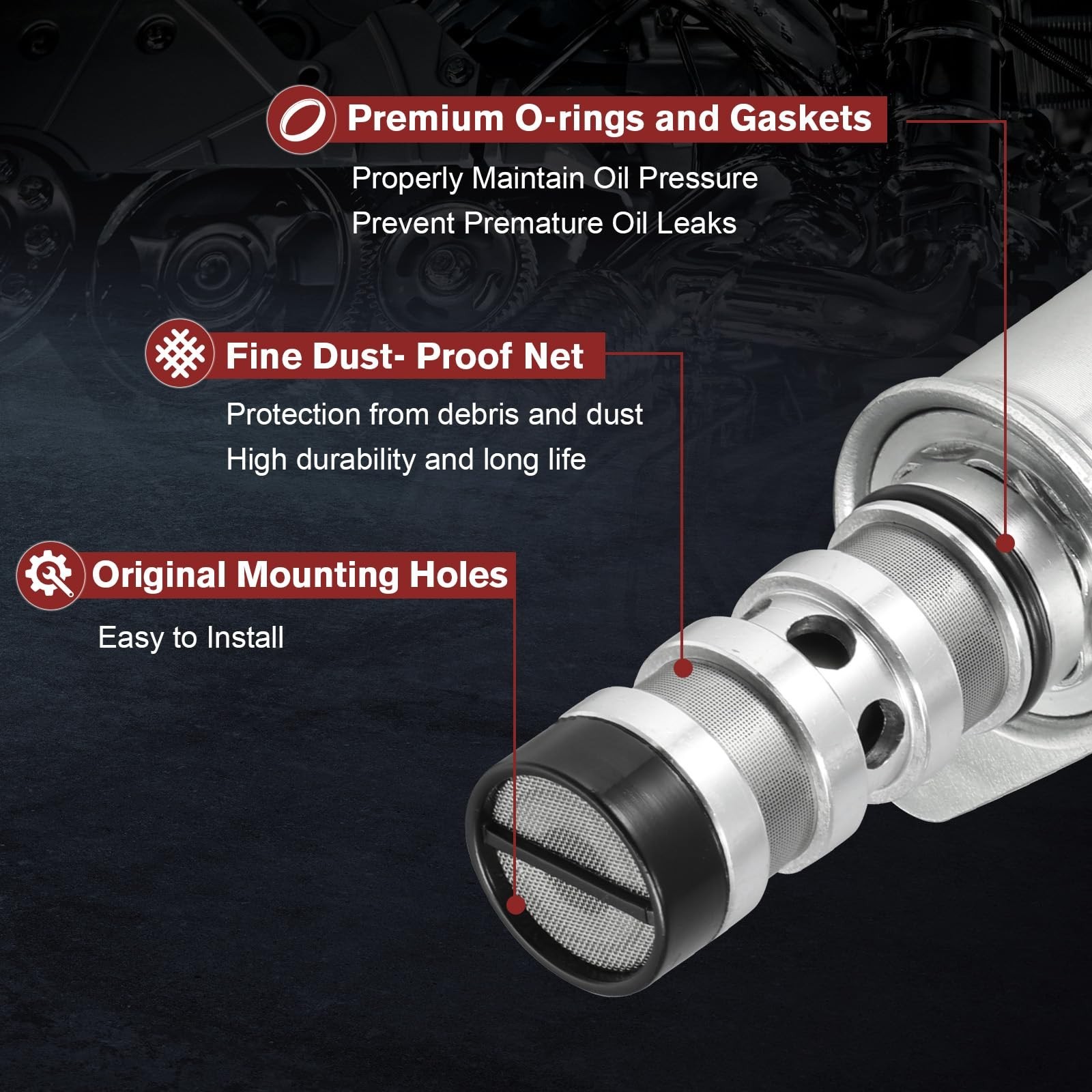 Engine Variable Valve Timing VVT Solenoid Oil Control Valve Compatible with Chev