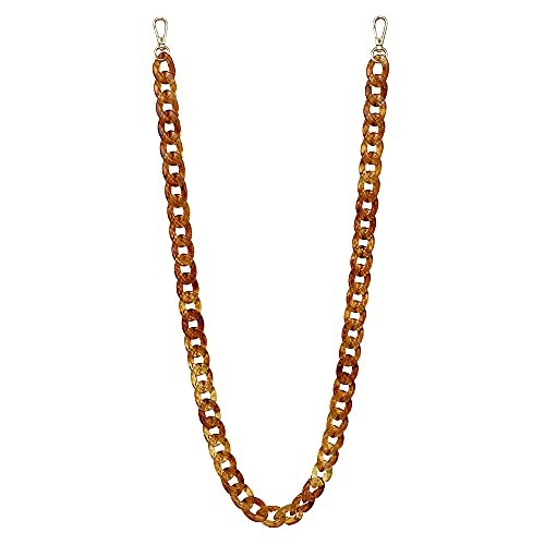 Decker DIY 40 Inches Acrylic Purse Chain Plastic Handbag 40" (100cm) Brown