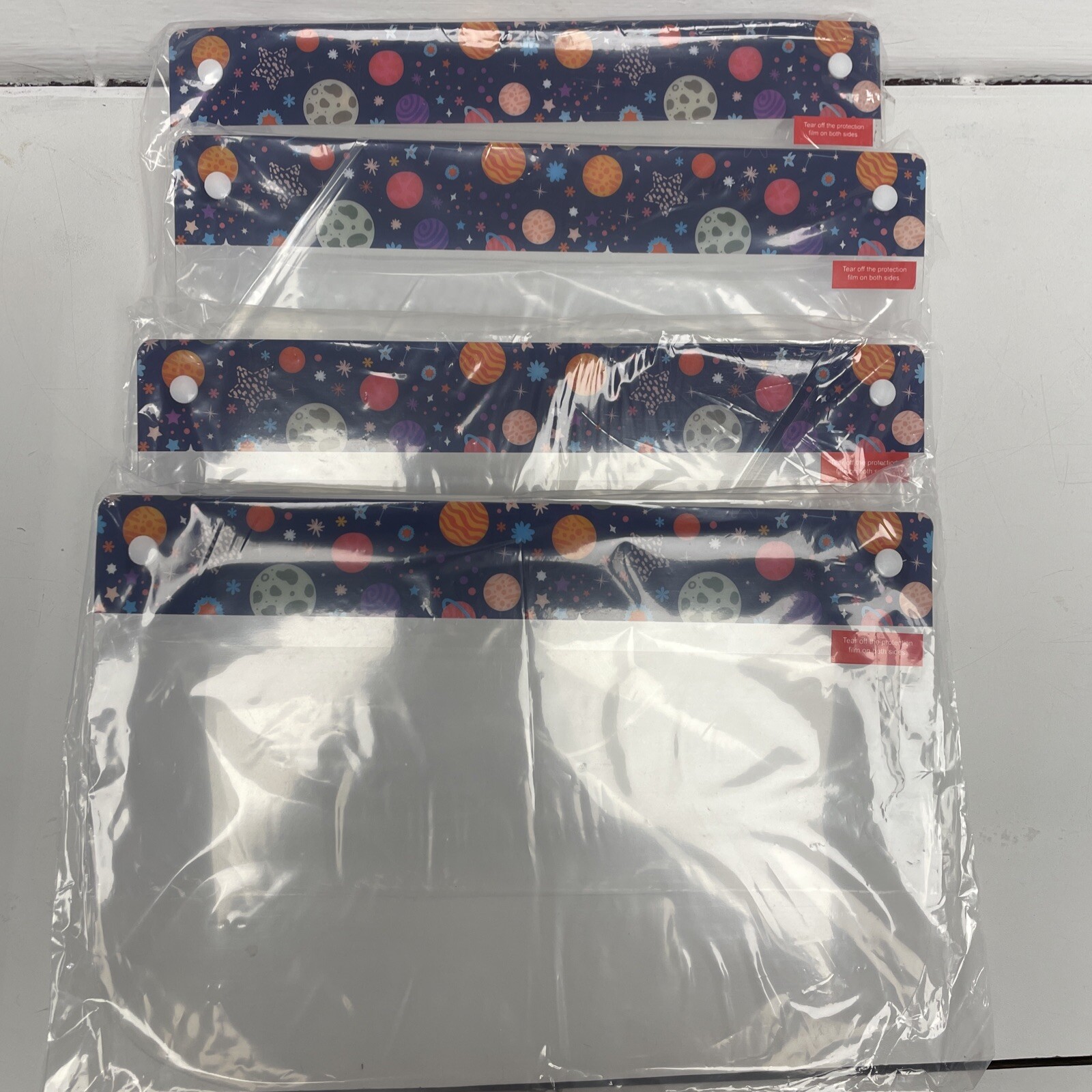 Face Shield for Kids Plastic Clear (4 Shields)