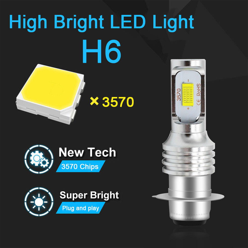 For Yamaha KODIAK 400 2x4 450 4x4 - 2x 6000K White LED Headlight Bulbs H6M kit