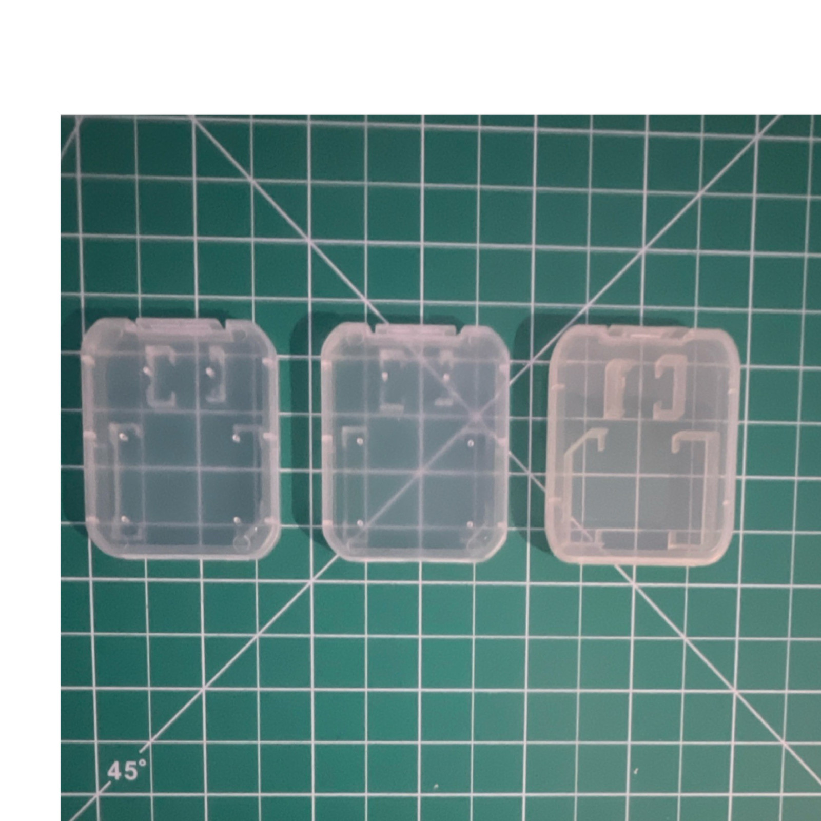 Clear Hard Cases for SD Memory Cards Set of 3 Universal Compatible