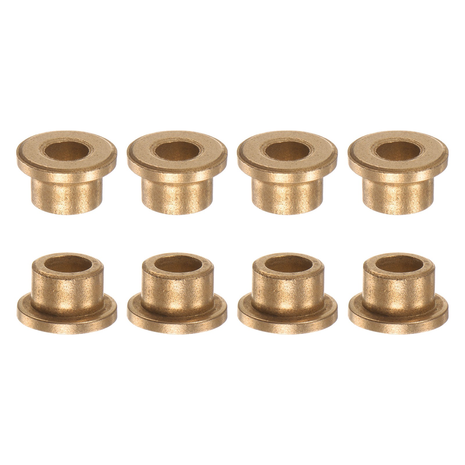 8Set Flange Bearing Sleeve 6mm x 10mm x 8mm Bronze Self Lubricating Bushings