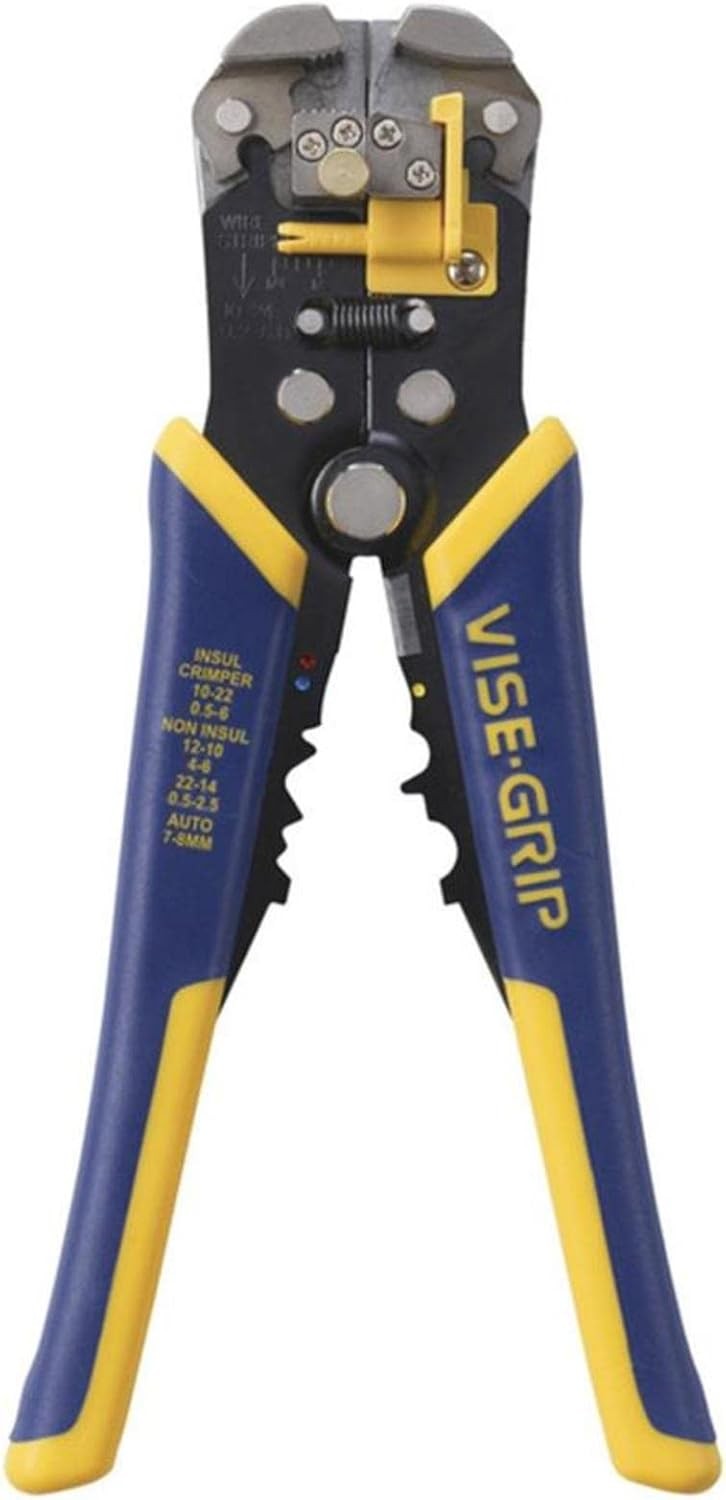 IRWIN Vise-Grip Wire Stripper, 2-Inch Jaw, Cuts 10-24 AWG, Comfort ProTouch, Blu