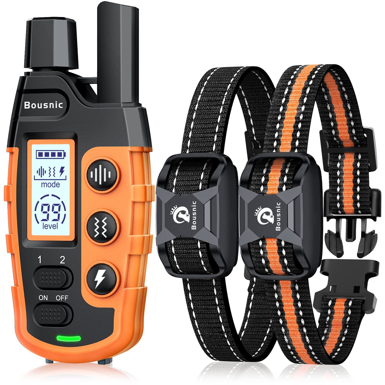 Bousnic Dog Shock Collar 2 Dogs 5-120Lbs - 3300 ft Waterproof Training Collar...