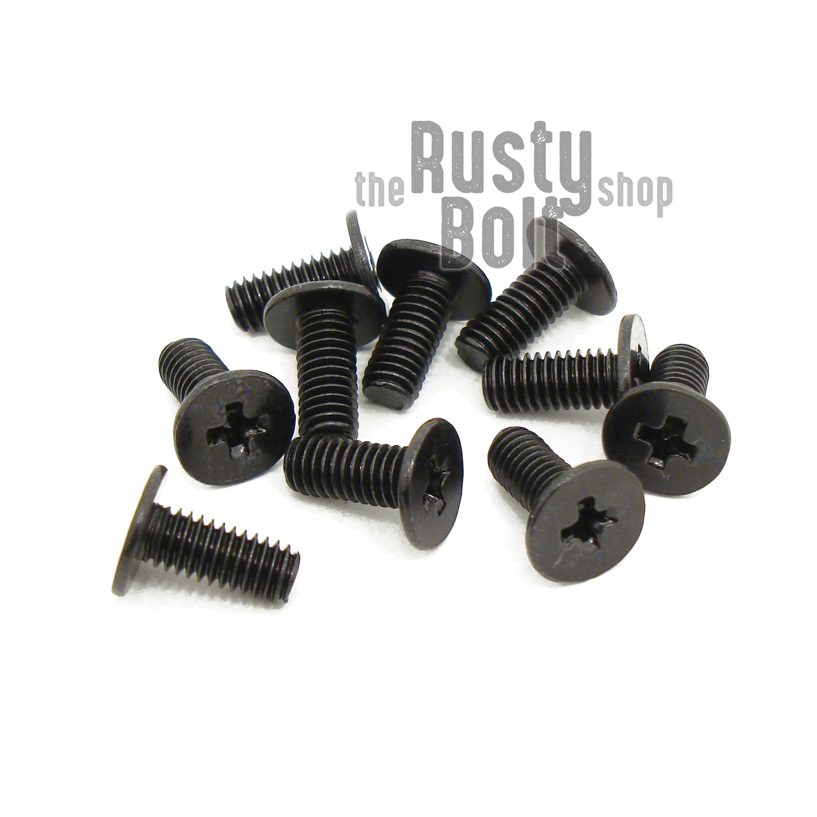 M3 x 7mm, Phillips Wafer Flat Head Screws, Black, Computer, Laptop, Machine