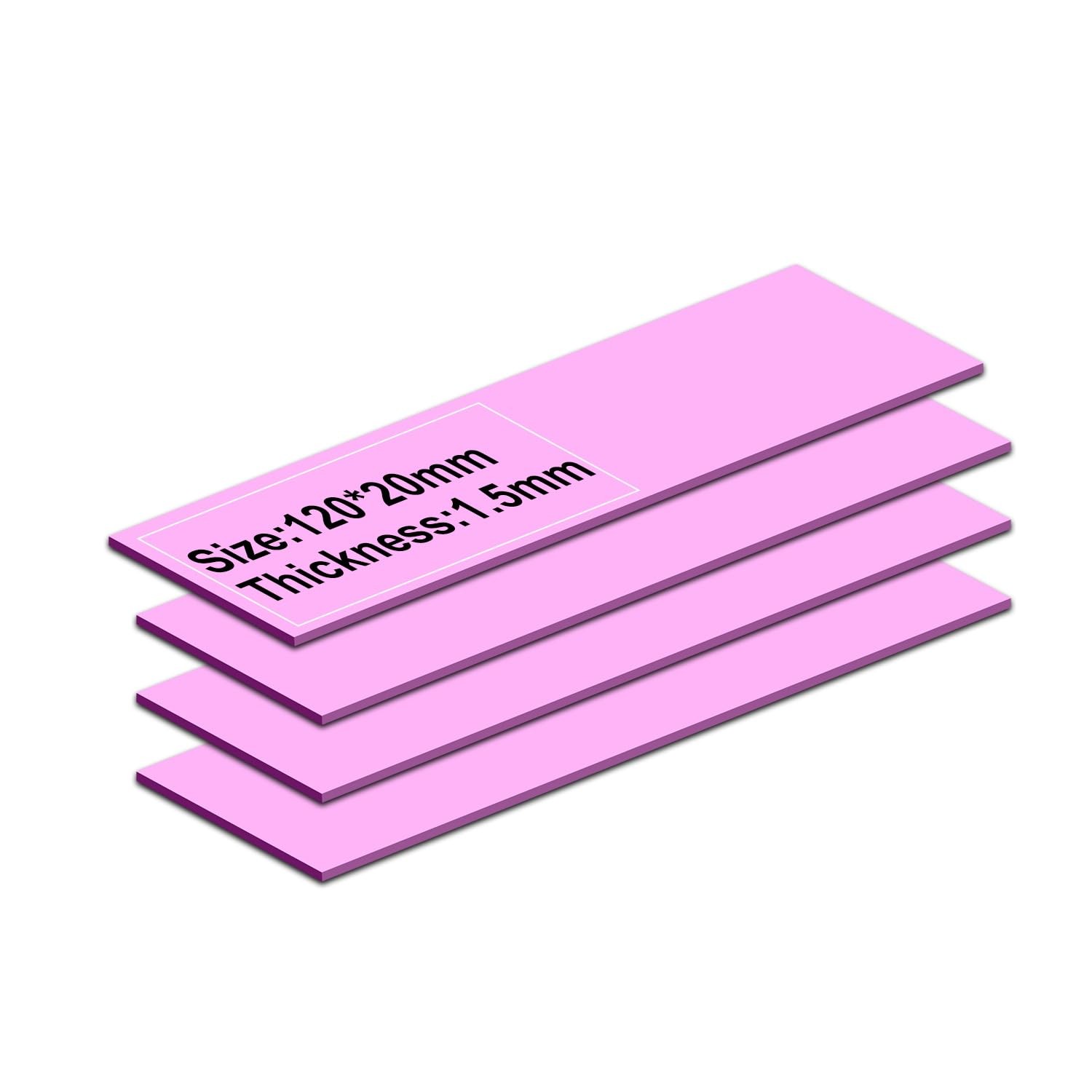 Thermal pad 4 Pack 120x20x1.5mm，Ideal Gap Filler，Electrically Non-Conductive ...
