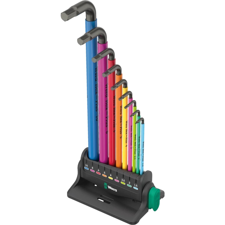 WERA 05133165001 950/9 Hex-Plus Multicolour 3 L-key set, metric, 10 pieces