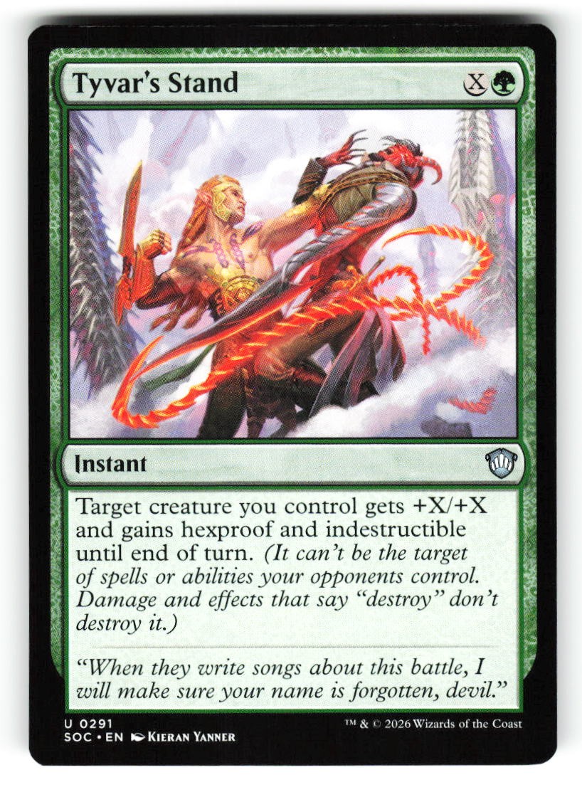 Tyvar's Stand #291 (NM) (Non-Foil) (U) (SOC) Magic MTG