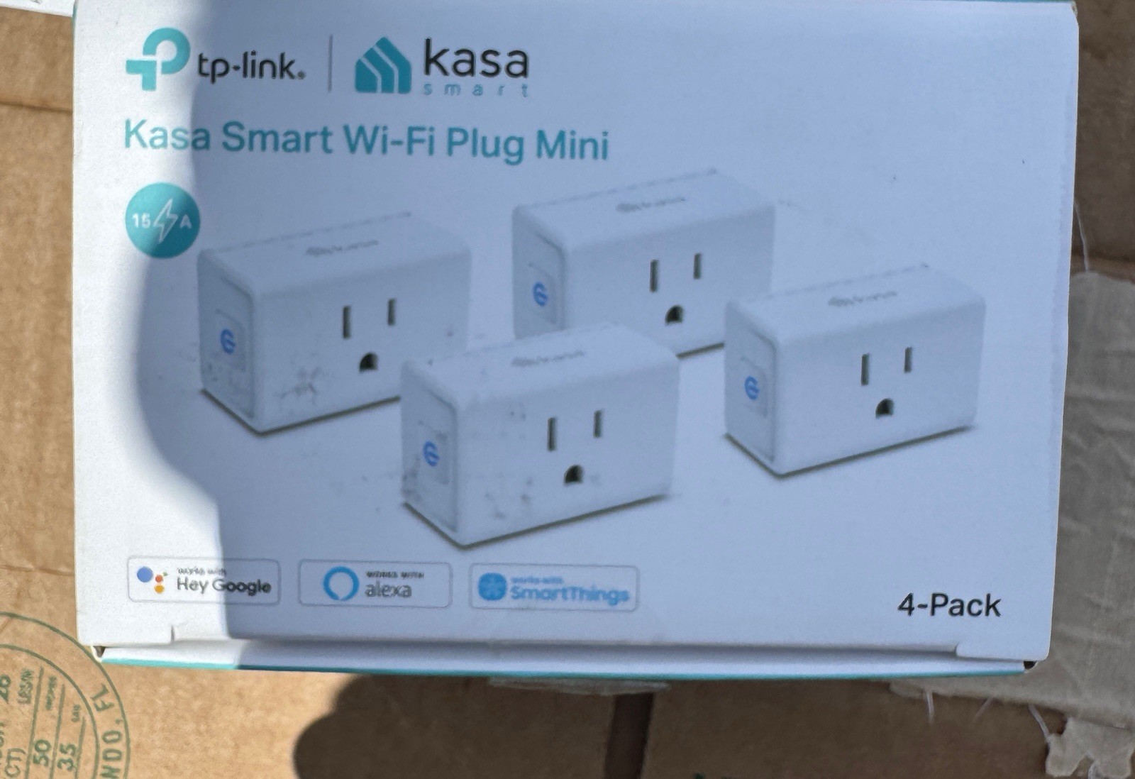 TP-LINK Kasa Wi-Fi Smart Plug Mini EP10P4 4-Pack, Alexa/Google, Timer