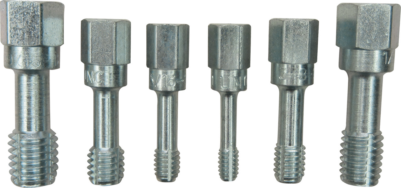 Lang 2585 6 Piece SAE Coarse Thread Restorer Tap Set for Bolt Repairs