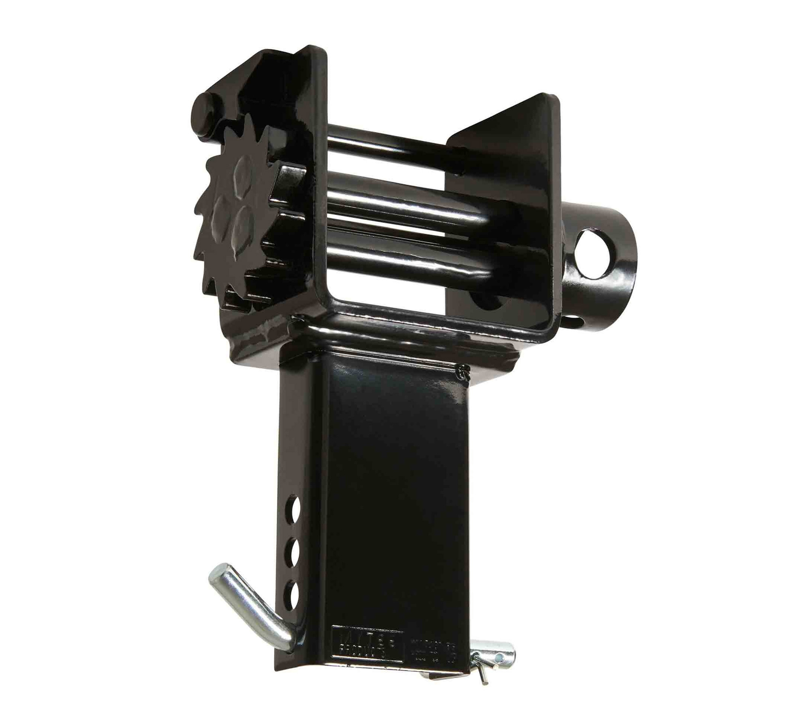 Stake Pocket Winch With Kinedyne 4" x 30' Winch Strap with Flat Hook - Gold
