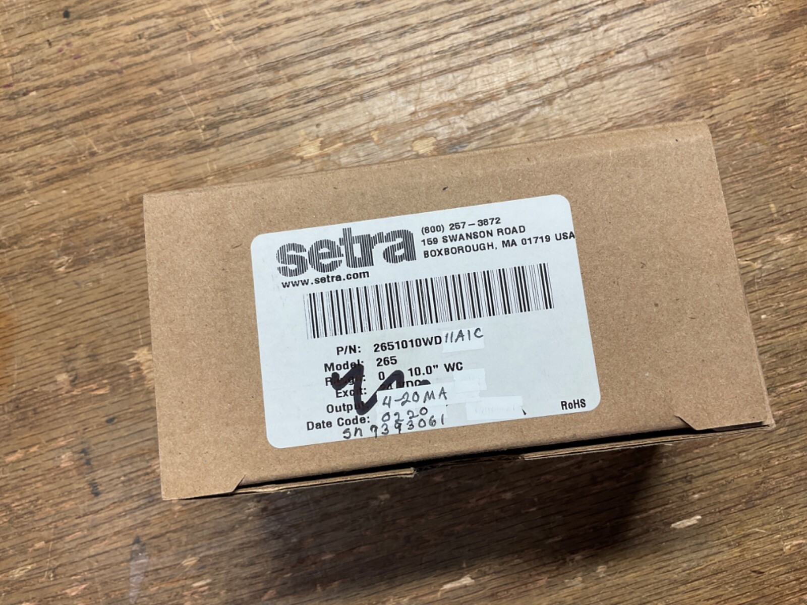 Setra Model 230 Wet-Wet Differential Pressure Transmitter 2301030PD2F11B